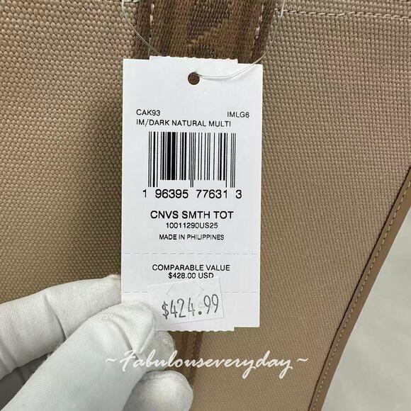 Coach Smith Tote Bag Crossbody In Canvas/Gold/Dark Natural Multi CAK93 NWT - Picture 5 of 8